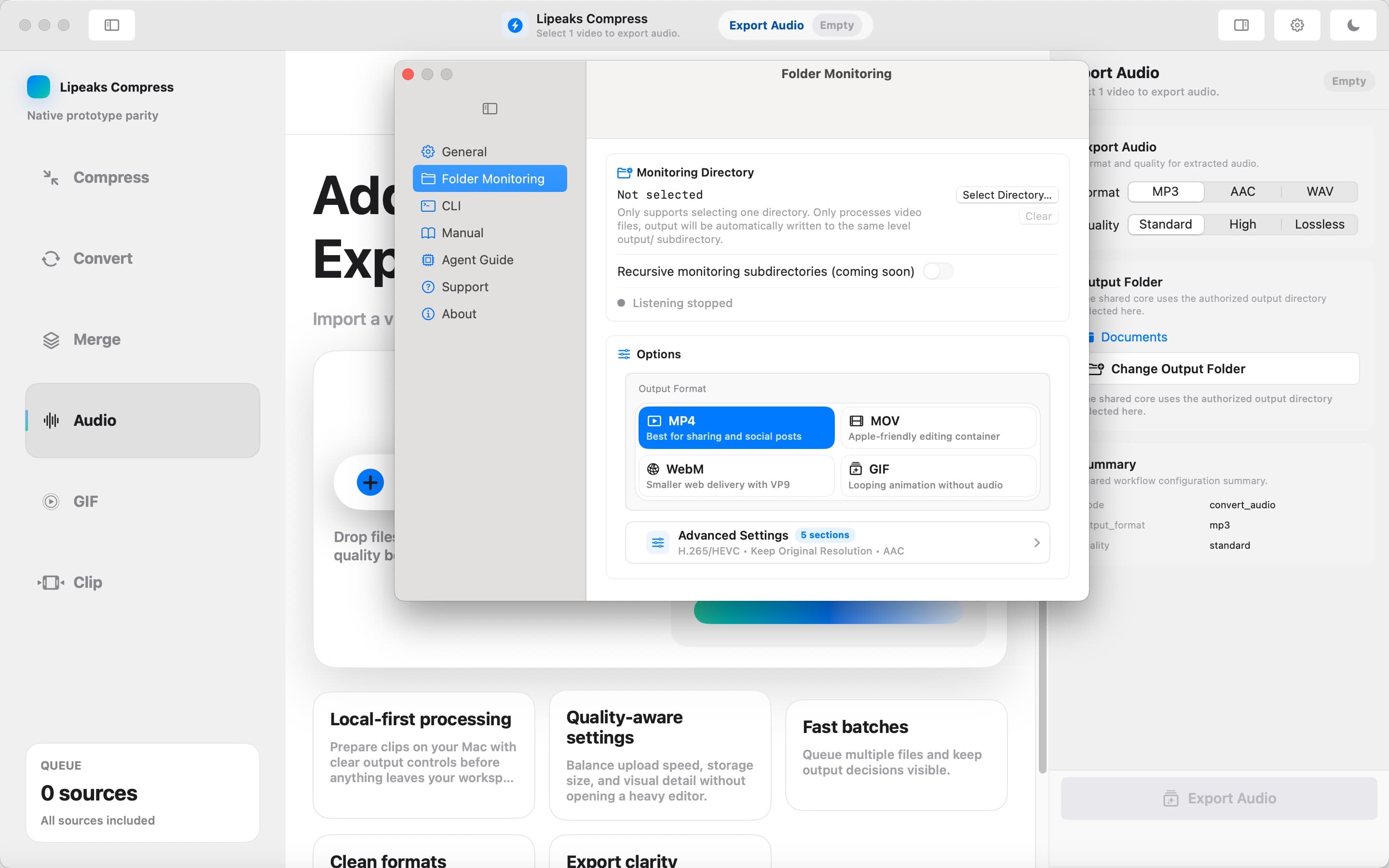 Video Compressor for Mac creating a GIF from a video clip