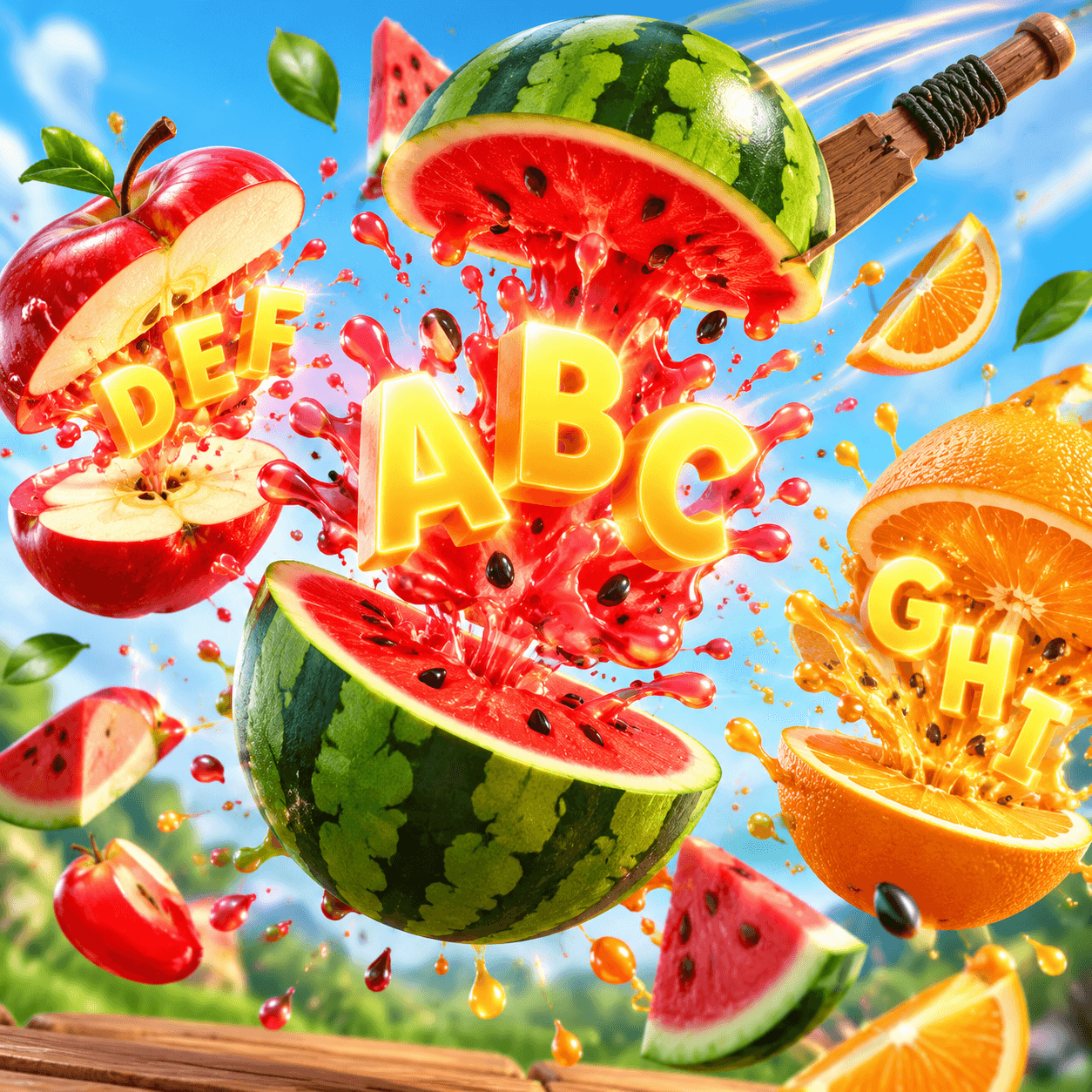 Word Fruit Ninja